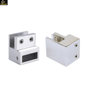 Kensharp Clip de verre en acier inoxydable Connecteur de <span class=keywords><strong>pince</strong></span> de verre Connecteur de tube carré 10x30mm Quincaillerie de porte coulissante de douche à deux voies - Product Image 4