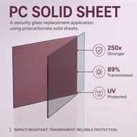 Plaque de polycarbonate solide transparente résistante aux UV de 8 à 12 mm, découpée sur mesure, matériau de couverture pour toiture