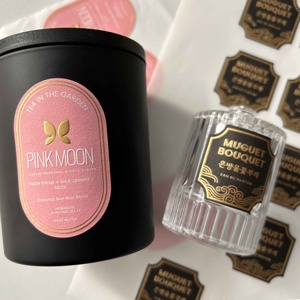 Etiquetas de Papel Texturizado con Logotipo 3D de Lujo de Marca Personalizada, Etiquetas de Perfume con Relieve de Lámina Dorada Mate, Etiquetas para Frascos de Velas - Product Image 2
