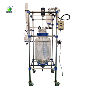 Reactor de cama fluidizada de vidrio utilizado en laboratorio