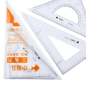 35cm plastic ruler drawing scale ruler2pieces multi-function set squares measuring tools& protractor school stationary