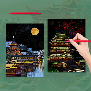 Pinturas decorativas de Xi'an, murales de la ciudad antigua, Murales de la Gran Pagoda del Ganso Salvaje, murales del templo Ci'en, murales de restaurantes, Shaanxi - Product Image 1