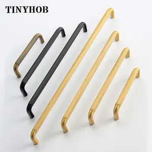 3 Colors Pure Brass Simple Knurled Handles and Knobs Wardrobe Cabinet Drawer Door Handles Furniture handles C-4145