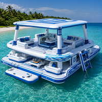 Plateforme flottante gonflable résistante aux intempéries pour moments de détente en eau côtière