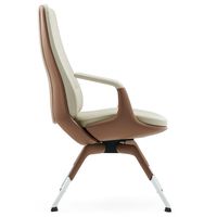 Chaises de table de réunion de bureau Chaise de conférence en similicuir au design unique et au dos moyen Chaise de visiteur de bureau de luxe pour salle de réunion