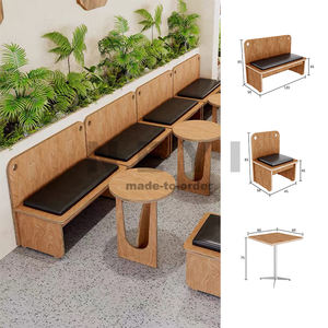 Phong cách công nghiệp Retro Bar sàn sofa cà phê Nhà hàng Phương Tây khu vực nghỉ ngơi ăn uống và Ghế bộ gỗ cafe nội thất bộ - Product Image 1