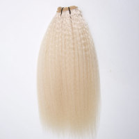 Extensions de cheveux humains européens vierges de qualité supérieure, mèches de cheveux humains blonds blancs de 100 grammes