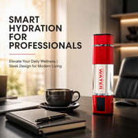 Générateur d'eau riche en hydrogène portable 250 ml, best-seller, avec batterie rechargeable par USB et écran LED intelligent
