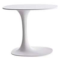 Mesa de Centro Moderna de Acero Blanco con Base Redonda y Tapa de Vidrio, Diseño de Altura Ajustable para Sala de Estar, Muebles para el Hogar