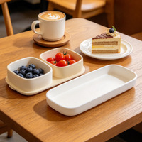 Bol à repas rectangulaire en silicone pour bébé, boîte à lunch portable avec ventouse et assiette compartimentée, compatible micro-ondes, vaisselle de voyage pour enfants