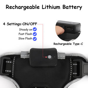 カスタムロゴ 卸売 LEDライトアップ 光る犬用ハーネス 引っ張り防止 オックスフォード生地 通気性 防水 反射材付き 点滅ハーネスベスト - Product Image 5