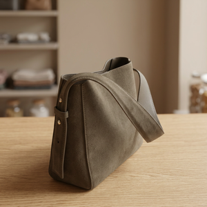 Bolso de Mano de Cuero Genuino BS INTERNATIONAL para Mujer, Gran Capacidad, Cierre de Cremallera, Impermeable, Ligero, Duradero, con Correa Cruzada - Product Image 4