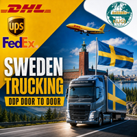 Transitaire professionnel Suède, transitaire de fret Chine-Suède, expédition DDP vers la Suède, service d'agent maritime DHL LCL par camionnage