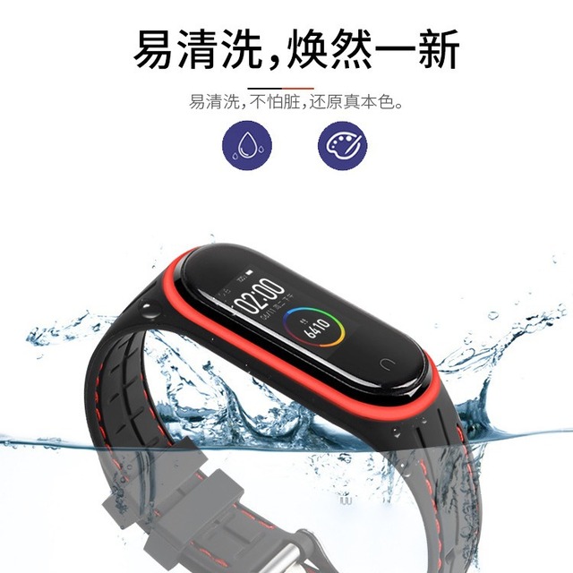 New Summer Color Matching Silicone Sports Strap for Xiaomi Mi Band 4/3 Smart Watch Bands with Anti-Sweat & NFC Universal Fit