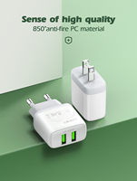 Chargeur USB LDNIO A2221 Prise EU US 12W QC3.0 Double USB Chargeurs de Téléphone Mobile Charge Rapide Chargeur Mural Certification CE OEM Personnalisé