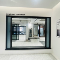 Ventanas Modernas de Aluminio con Aislamiento Térmico, Resistentes al Viento, con Vidrio Templado, Diseño de Persiana, Apertura Abatible, Estilo Energy Star para Exteriores