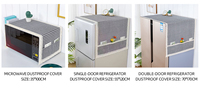 Housse de réfrigérateur minimaliste écologique en coton et lin avec poches latérales et design multifonctionnel