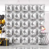 Ballons carrés en aluminium couleur crème, 25 pièces, double face, kaki, abricot, beige mat, nude, pour décoration de fête d'anniversaire bohème