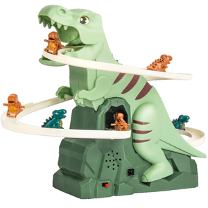 Juguete Becho Toys: Pista de Carreras de Dinosaurios con Tobogán y Escaleras, Montaña Rusa Eléctrica con Luz y Música - Product Image 1