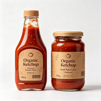 Etiquetas Personalizadas para Frascos de Ketchup Haoxuan, Etiquetas Autoadhesivas en Relieve de Papel Kraft para Envases de Alimentos Premium
