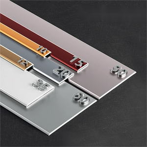 Bande de bordure en alliage d'aluminium de type linéaire pour le <span class=keywords><strong>seuil</strong></span> de porte en bois et la protection de bordure en acier inoxydable, moulage de protection - Product Image 4