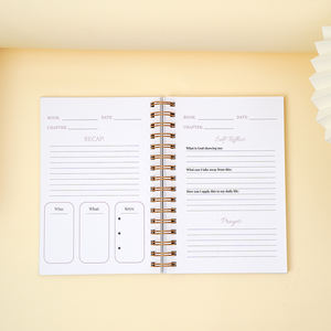 Bobina dorada Encuadernación en espiral Notas <span class=keywords><strong>DE</strong></span> ESTUDIO <span class=keywords><strong>DE</strong></span> LA <span class=keywords><strong>Biblia</strong></span> Soporte completo Diseño personalizado Páginas internas y material <span class=keywords><strong>de</strong></span> cubierta y logotipo - Product Image 2