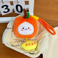Porte-clés en peluche créatif en forme de fruits (Pomme, Mangue, Pamplemousse) pour sac à dos, cadeau, fabriqué en Chine