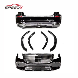 Para <span class=keywords><strong>Mercedes</strong></span> <span class=keywords><strong>Benz</strong></span> <span class=keywords><strong>GLS</strong></span> 450 350 400 <span class=keywords><strong>500</strong></span> actualización Maybach Body Kit parachoques delantero parachoques trasero - Product Image 1