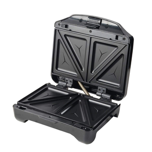 Máquina para hacer gofres de sándwich de 2 rebanadas de acero inoxidable de nuevo diseño <span class=keywords><strong>multiusos</strong></span> con platos desmontables antiadherentes - Product Image 3