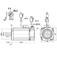 Mini servomoteur AC monophasé 600W avec contrôle de vitesse variable couple élevé moteur à induction 3000rpm caractéristique étanche