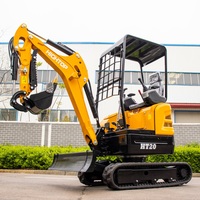 Mini Excavadora China EPA/EURO 5 de 2 Toneladas, Excavadora Hidráulica con Brazo Giratorio