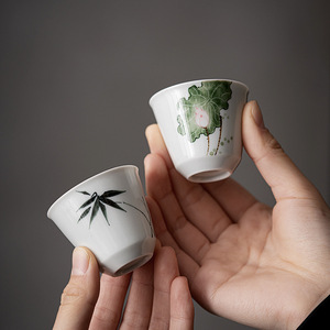 Hand Painted Porcelain <b>Tea</b> <b>Set</b> With Lid Dehua Ceramic Kung Fu <b>Tea</b> <b>Cup</b> For Afternoon <b>Tea</b> - Product Image 2