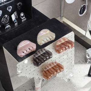 Fermagli per <span class=keywords><strong>Capelli</strong></span> in Acetato Coreano Ecologici ed Eleganti, Motivo Geometrico a Linee, Fermacoda per Chignon da Donna - Product Image 2