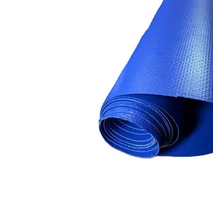 450gsm 100%Polyester Tarpaulin Rolls Glossy For Truck Cover Blue Waterproof inflatable material for water park