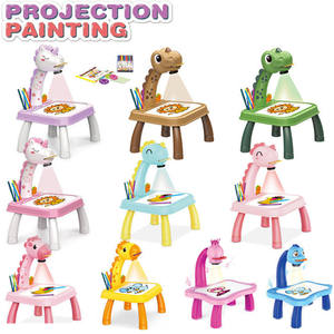 Çok Fonksiyonlu Çocuklar İçin Karikatür Şekilli Projeksiyonlu Renkli Kutu Ambalajlı Kağıt Çizim Tahtası - Product Image 3