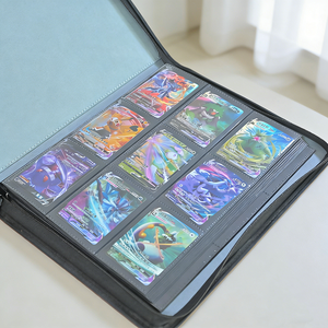 Album photo en cuir 9 compartiments DIY, antichoc, anti-rayures, étanche, écologique, avec fermeture éclair, compatible cartes Yugioh, pour jeunes - Product Image 2
