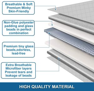 Fournisseur OEM de couvertures lestées de qualité supérieure <span class=keywords><strong>Couverture</strong></span> à gravité super douce avec remplissage de perles de verre - Product Image 6