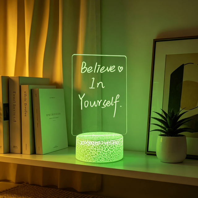 Handwriting Tablet Message Board Table Lamp Usb LED 3d NightLight Novelty Gift Decorative Smart Indoor Lamp
