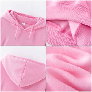 Felpe con cappuccio in pile di alta qualità 330gsm semplici nere oversize a tracolla per uomo con stampa Logo personalizzata - Product Image 3