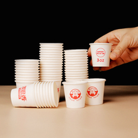 Gobelet en papier de dégustation à paroi unique personnalisé en gros 3oz 3.5oz 4oz 5oz récipient à café jetable écologique pour l'eau minérale