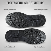 Semelle extérieure en caoutchouc noir durable pour bottes de travail, antidérapante, robuste, fabrication OEM ODM, design personnalisé, série BerryShan