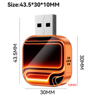 Adaptador Inalámbrico 4 en 1 con Logotipo Personalizado Naranja, CarPlay, Android Auto, Mirror Link, Plug and Play, Universal, BT5.0, Dongle USB Portátil