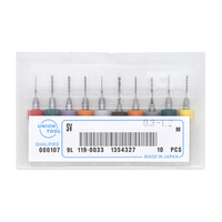 10pcs dalam Kotak Mata Bor Mini PCB 0.3mm hingga 1.2mm Baja Tungsten Karbida untuk Mesin Bor CNC Papan Sirkuit Cetak