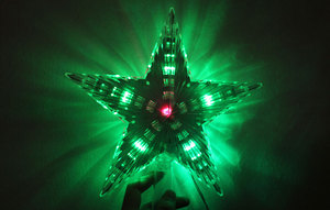 Stella A cinque Punte Colorata Che Cambia Albero Di Natale Luminoso Decorazione Topper Stella Per La Festa del partito Ornamento luce della stella del led - Product Image 5