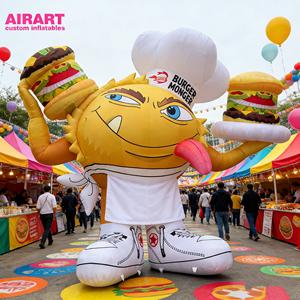 Mascotte gonflable en forme de <span class=keywords><strong>burger</strong></span> pour les événements de carnaval et les food trucks - Product Image 6