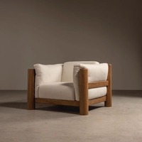 Fauteuil individuel de style Mid-Century pour salon, fauteuil d'appoint en bois durable pour appartement, hôtel, projet, vente en gros