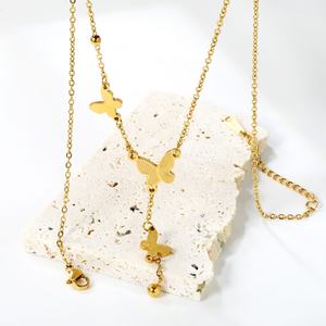 Collar de Mariposa con Cadena de Acero Inoxidable Chapado en Oro de 18K, Joyería Personalizada a Prueba de Agua, Venta al Por Mayor - Product Image 3