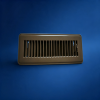 Unité de ventilation au sol 2*10 marron de haute qualité, design épuré, pour villa et gîte, avec système d'air frais central