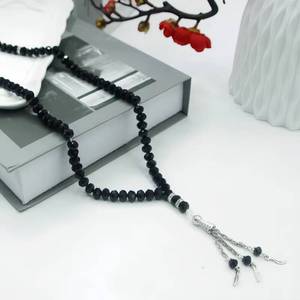 Rosario de Lujo Estilo Étnico YASEEN de 8mm con 99 Cuentas de Cristal y Borla, Regalo Religioso para Eid - Product Image 1
