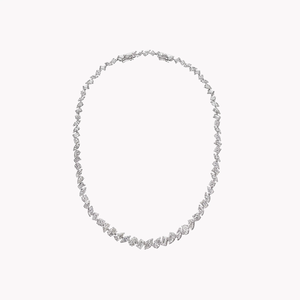 Lab Grown Diamond <b>Tennis</b> <b>Necklace</b> in 14K White Gold VVS2 Clarity DEF Color Women Luxury for Certified Ratans Diamonds - Product Image 3